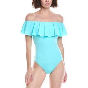 Trina Turk Womens  Monaco Ruffle One-Piece